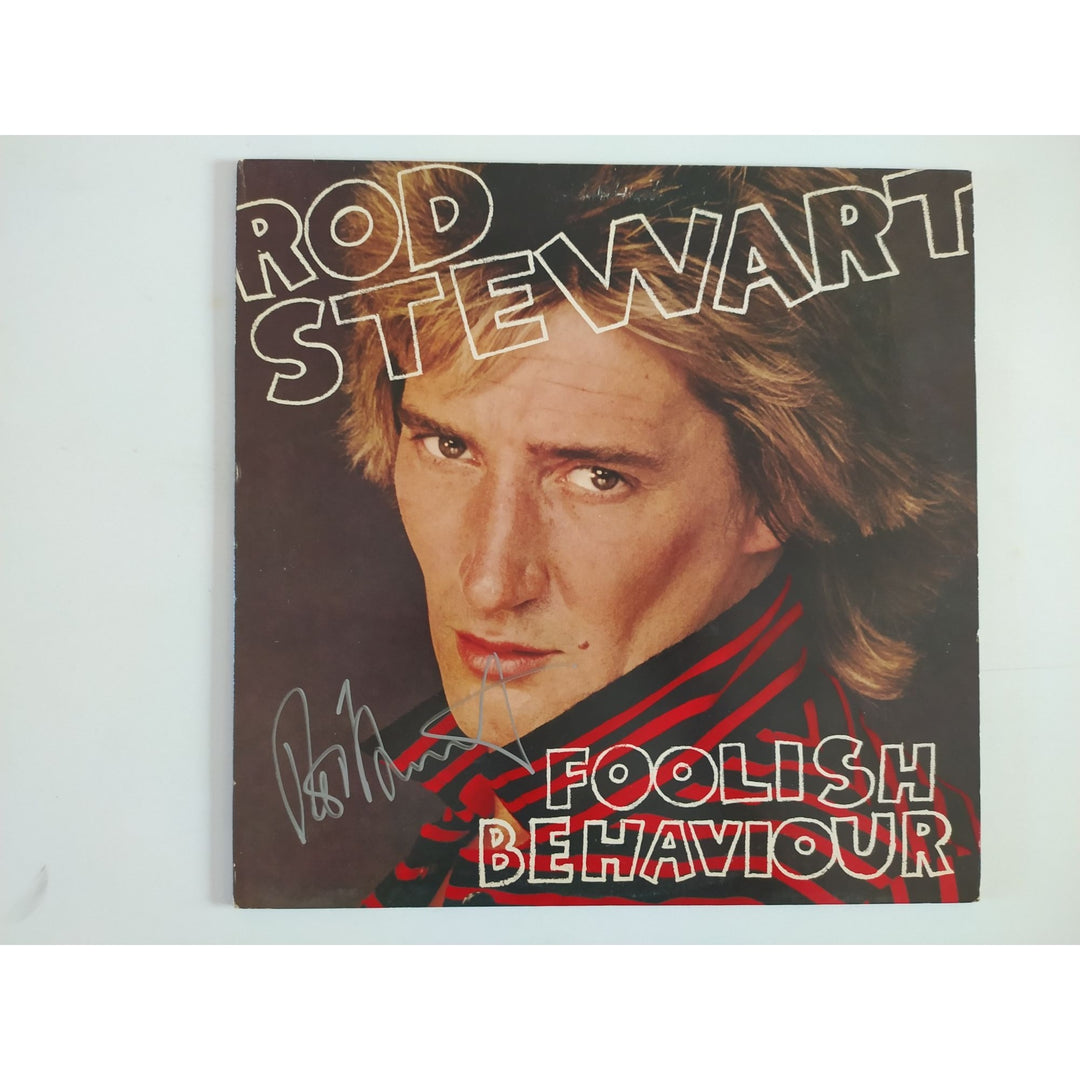 Rod Stewart Foolish Behavior original LP signed with proof