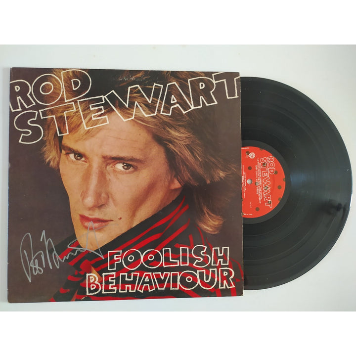 Rod Stewart Foolish Behavior original LP signed with proof