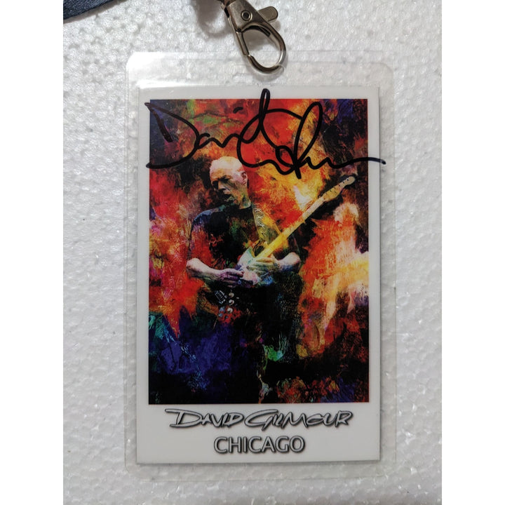 David Gilmour of Pink Floyd VIP original vintage concert pass signed