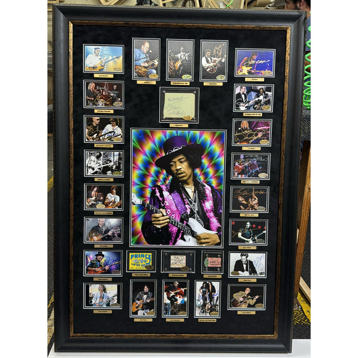 Greatest 30 Guitarists of all time signed with proof Jimi Hendrix , Stevie Ray Vaughan  , Jimmy Page, Eddie Van Halen