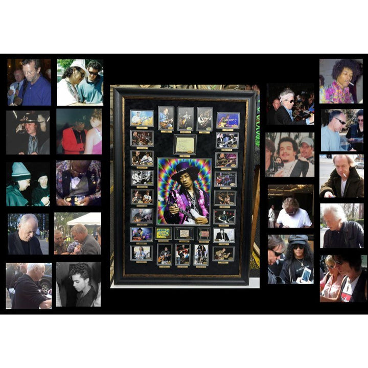 Greatest 30 Guitarists of all time signed with proof Jimi Hendrix , Stevie Ray Vaughan  , Jimmy Page, Eddie Van Halen