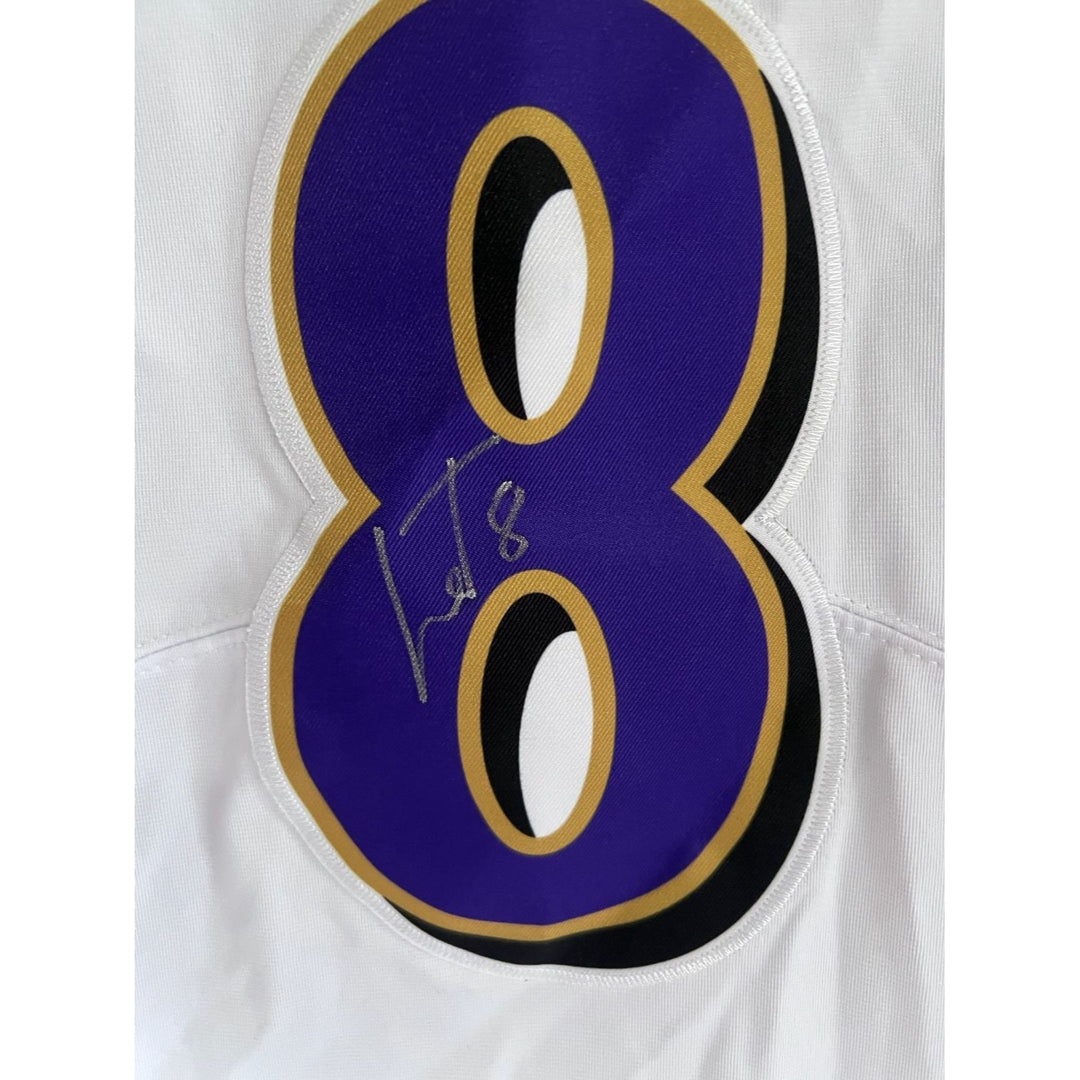 Lamar Jackson Baltimore Ravens Nike LG game model jersey signed with proof