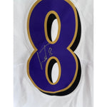 Load image into Gallery viewer, Lamar Jackson Baltimore Ravens Nike LG game model jersey signed with proof
