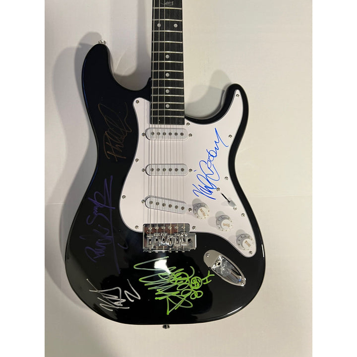 Def Leppard, Phil Collen, Vivian Campbell, Joe Elliott, Rick Savage, Rick Allen, Electric Guitar signed with proof