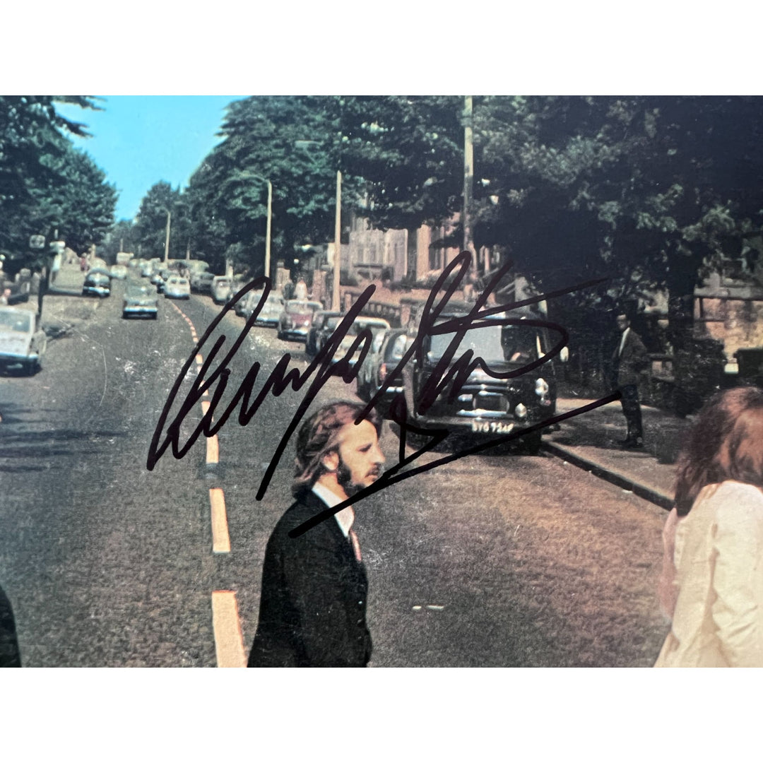 The Beatles Abbey Road Paul McCartney John Lennon George Harrison Ringo Starr signed with proof