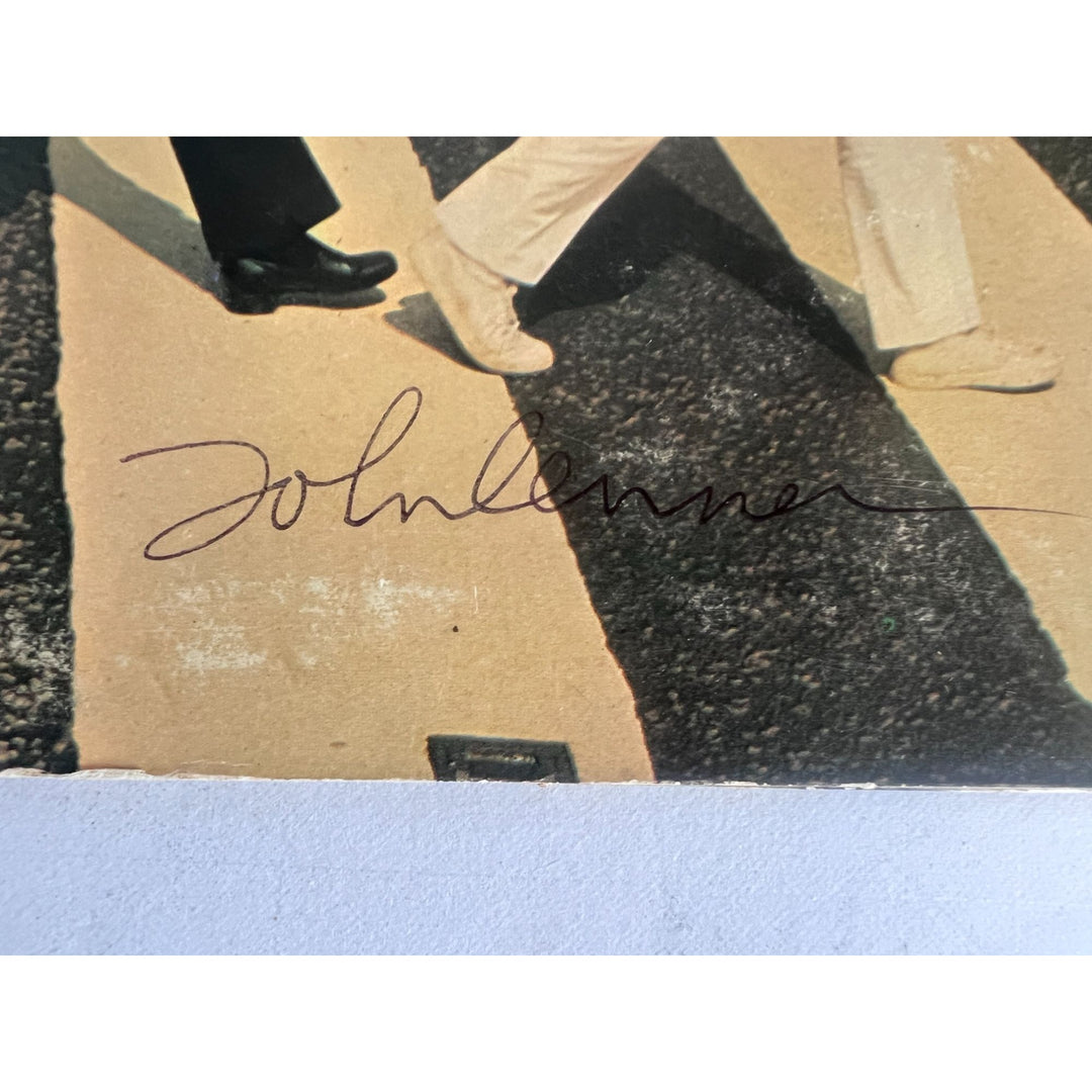 The Beatles Abbey Road Paul McCartney John Lennon George Harrison Ringo Starr signed with proof