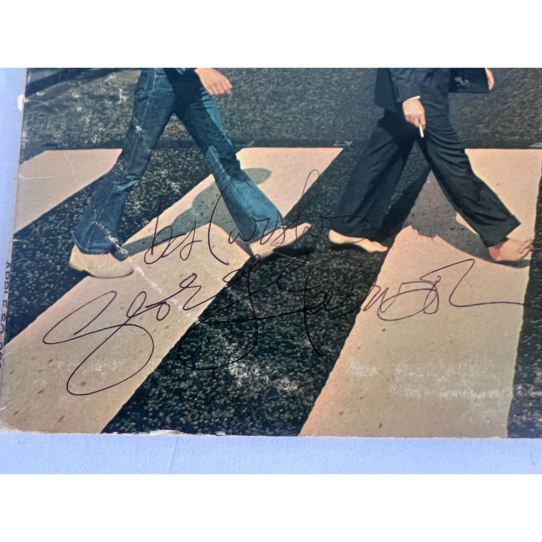 The Beatles Abbey Road Paul McCartney John Lennon George Harrison Ringo Starr signed with proof