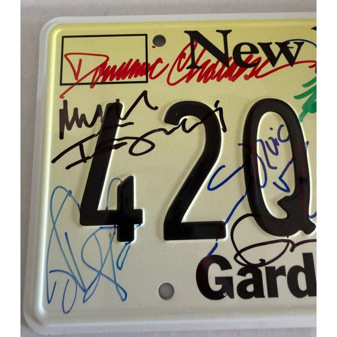 Sopranos James Gandolfini authentic license plate cast signed with proof