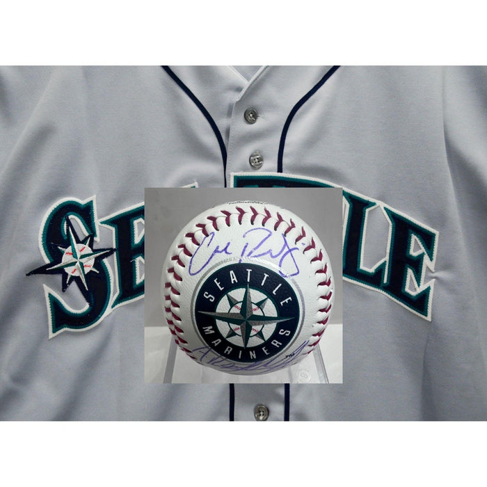 Seattle Mariners Cal Raleigh Julio Rodriguez Rawlings MLB baseball signed with proof