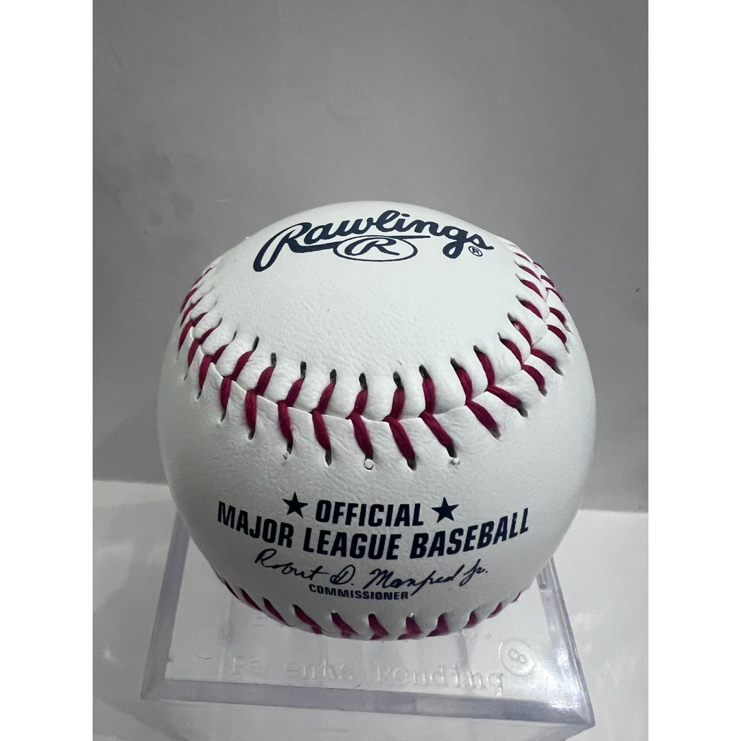 Seattle Mariners Cal Raleigh Julio Rodriguez Rawlings MLB baseball signed with proof.