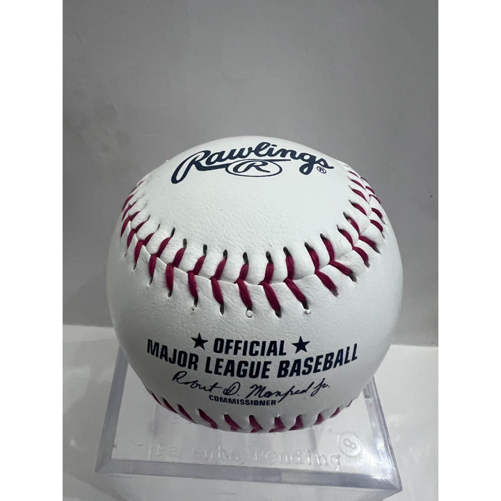 Seattle Mariners Cal Raleigh Julio Rodriguez Rawlings MLB baseball signed with proof.
