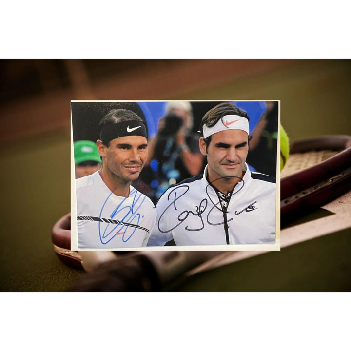 Roger Federer Raphael Nadal tennis Legends 5x7 photo signed with proof