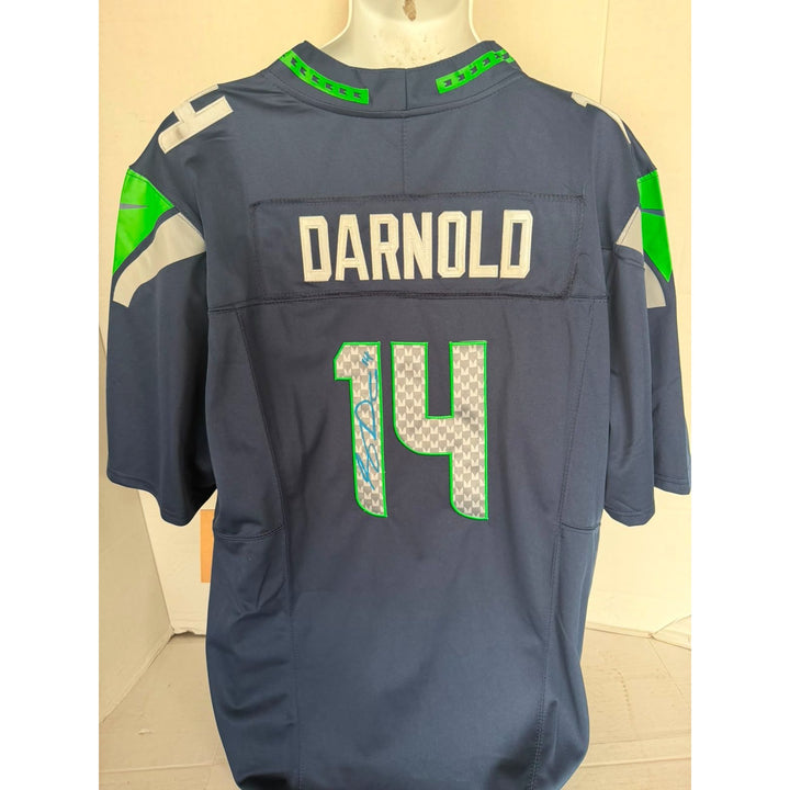Sam Darnold Seattle Seahawks Blue Color Jersey game model signed with proof.
