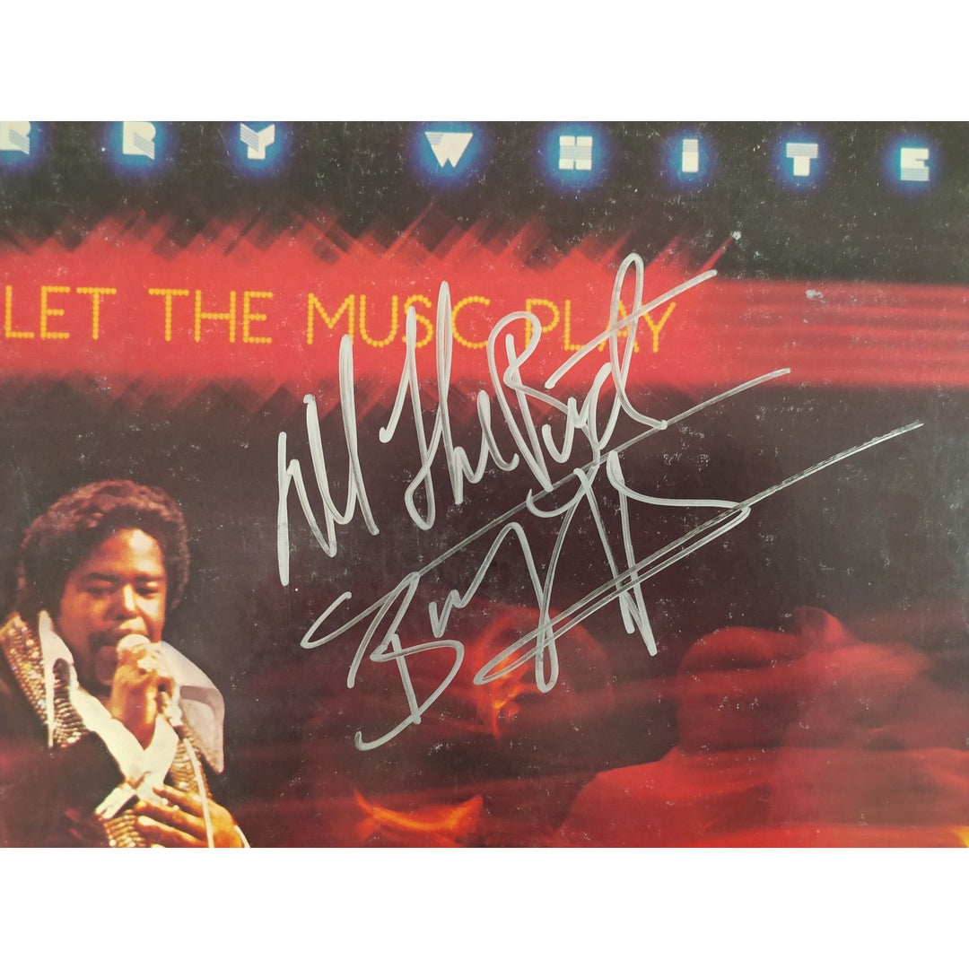 Barry White let the music play original LP signed