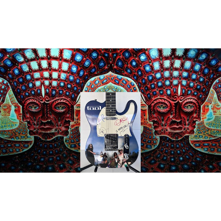 Tool Maynard James Keenan, Danny Carey, Justin Chancellor, Adam Jones ONE OF A KIND full size telecaster electric guitar signed with proof.