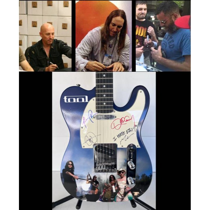 Tool Maynard James Keenan, Danny Carey, Justin Chancellor, Adam Jones ONE OF A KIND full size telecaster electric guitar signed with proof.