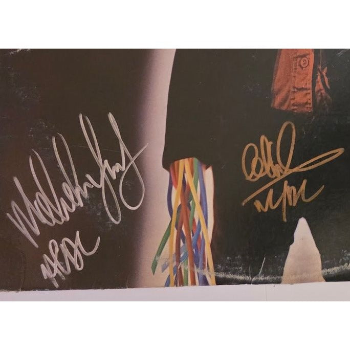 Angus young Malcolm Young Brian Johnson Cliff Williams Phil Rudd ACDC "Power Rage" LP signed with proof.