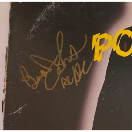 Angus young Malcolm Young Brian Johnson Cliff Williams Phil Rudd ACDC "Power Rage" LP signed with proof.