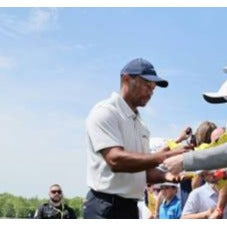 Tiger Woods Masters golf tournament embroidered golf pin flag signed with proof