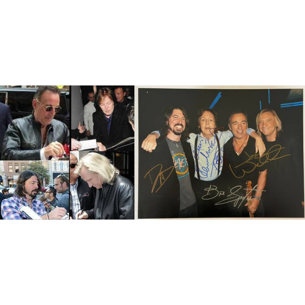 Paul McCartney David Grohl Bruce Springsteen Joe Walsh 11x14 photo signed with proof.