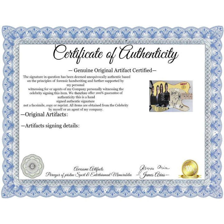 Soundgarden Chris Cornell, Ben Shepherd, Matt Cameron, Kim Thayil electric guitar signed with proof.