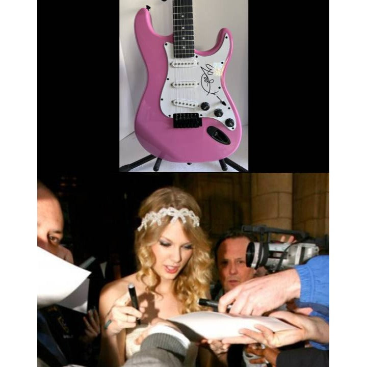 Taylor Swift full size stratocaster electric guitar signed with proof