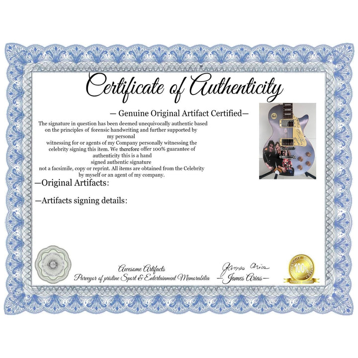 Tony Iommi (Black Sabbath) Eddie Van Halen two of Rock N' Rolls greatest guitarists one of a kind les paul signed with proof.