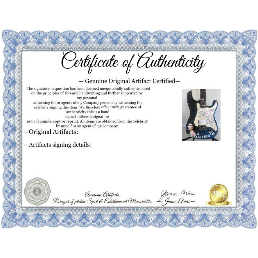 Amy Winehouse Stratocaster electric guitar signed with proof..