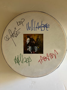Fergie, will.i.am, Black Eyed Peas band signed 14-in tambourine with proof