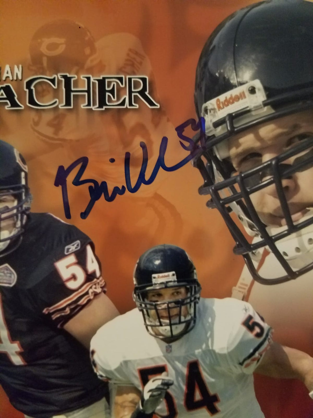 Brian Urlacher Chicago Bears 8x10 photo signed with proof