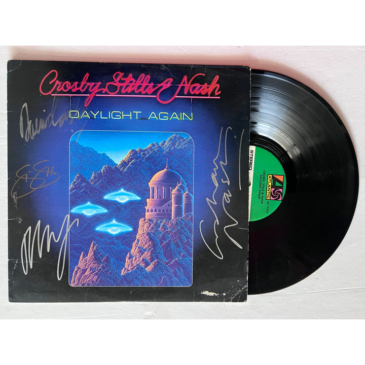 Crosby Stills & Nash, Neil Young, "Daylight Again", signed with proof