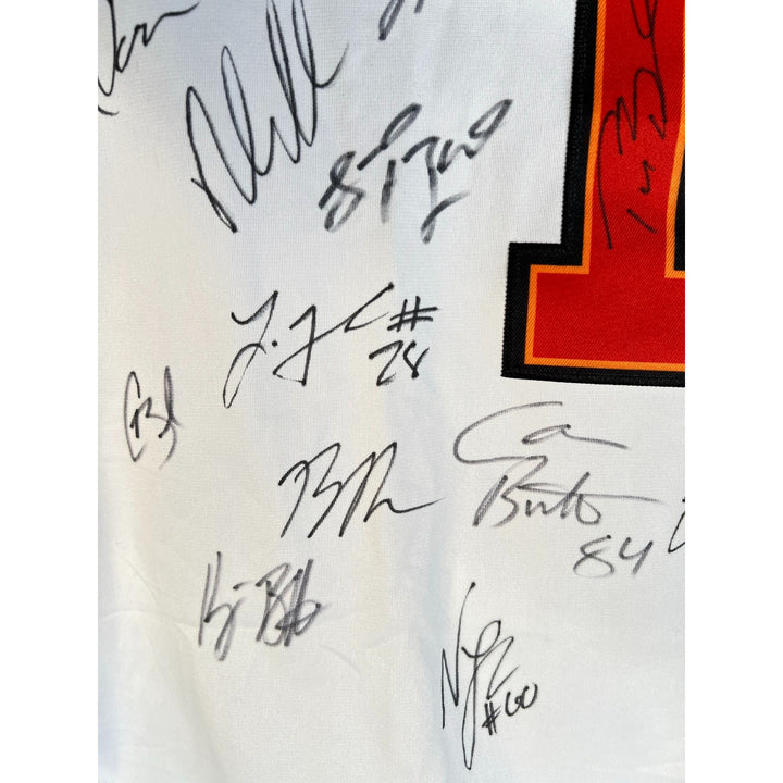 Tampa Bay Buccaneers Tom Brady, Rob Gronkowski, Bruce Arians, 2020-21 Super Bowl LIX champs team signed XXL jersey with proof