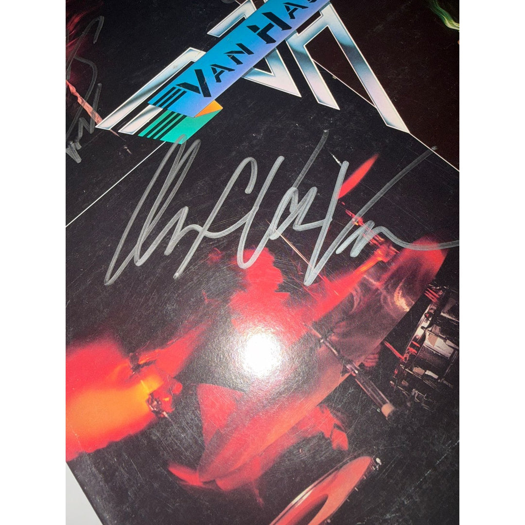 Eddie Van Halen David Lee Roth Alex Van Halen Michael Anthony original Van Halen LP signed with proof..