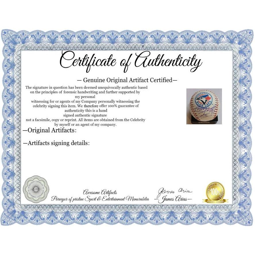 Vladimir Guerrero Jr. and George  Springer Toronto Blue Jays Rawlings MLB baseball signed with proof