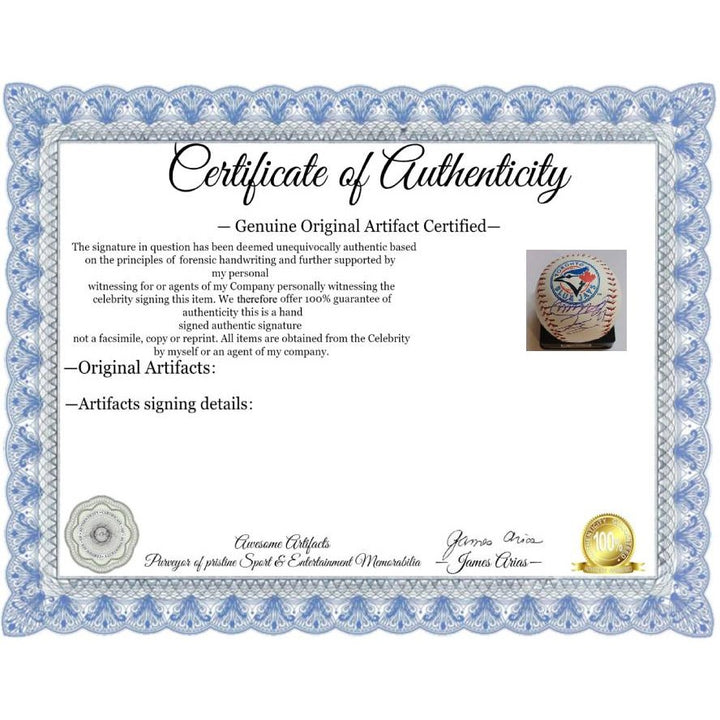 Vladimir Guerrero Jr. and George  Springer Toronto Blue Jays Rawlings MLB baseball signed with proof