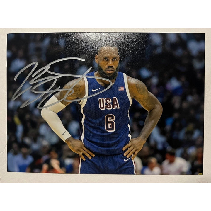 Lebron James Men’s Basketball USA 5x7 photo signed