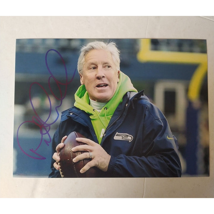 Pete Carroll, Seattle, Seahawks, Super Bowl, Champions, signed, 5x7 photo, with proof