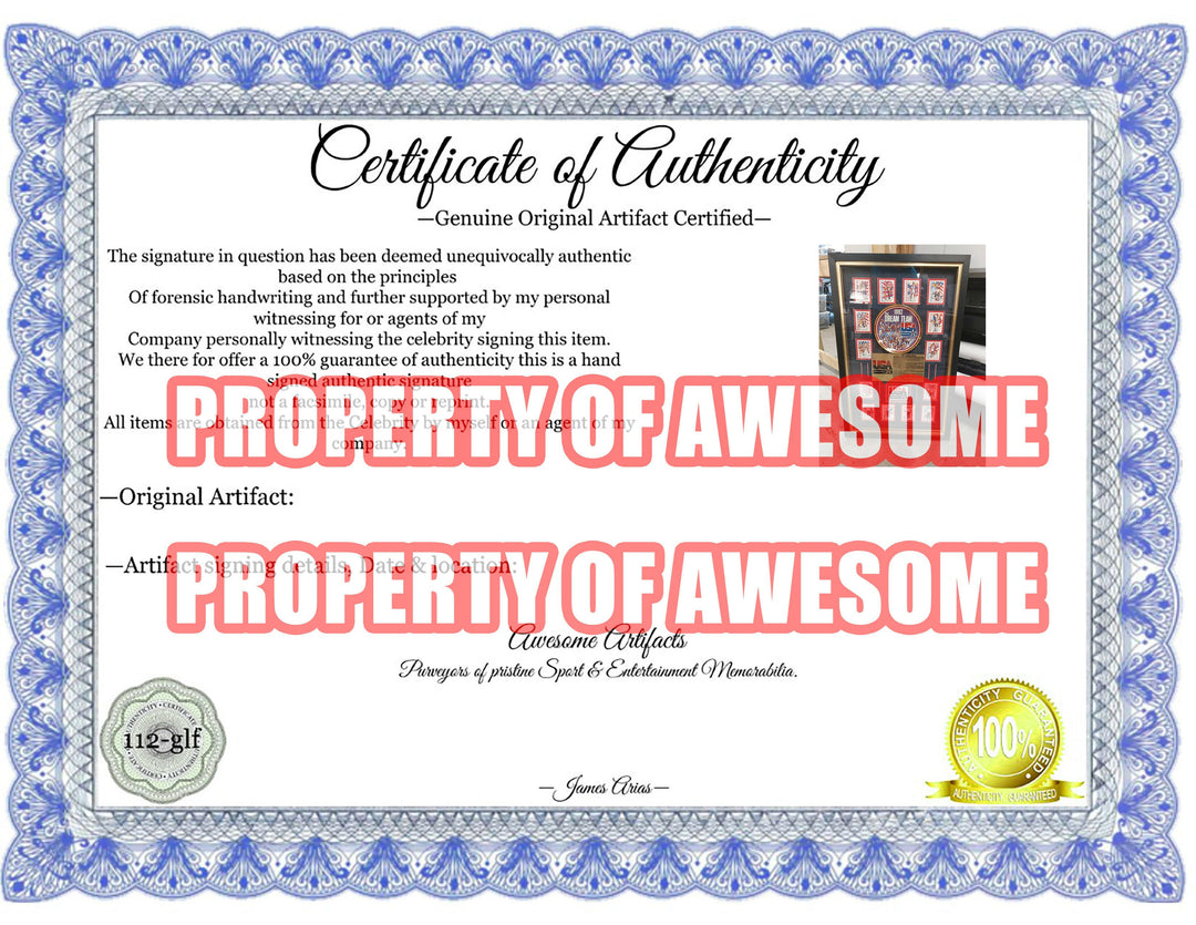 Michael Jordan, Larry Bird, Chuck Daly 1992 Dream Team MASTER SET DREAM TEAM 1991 SKYBOX USA basketball cards signed and framed 24x36 with proof - Awesome Artifacts