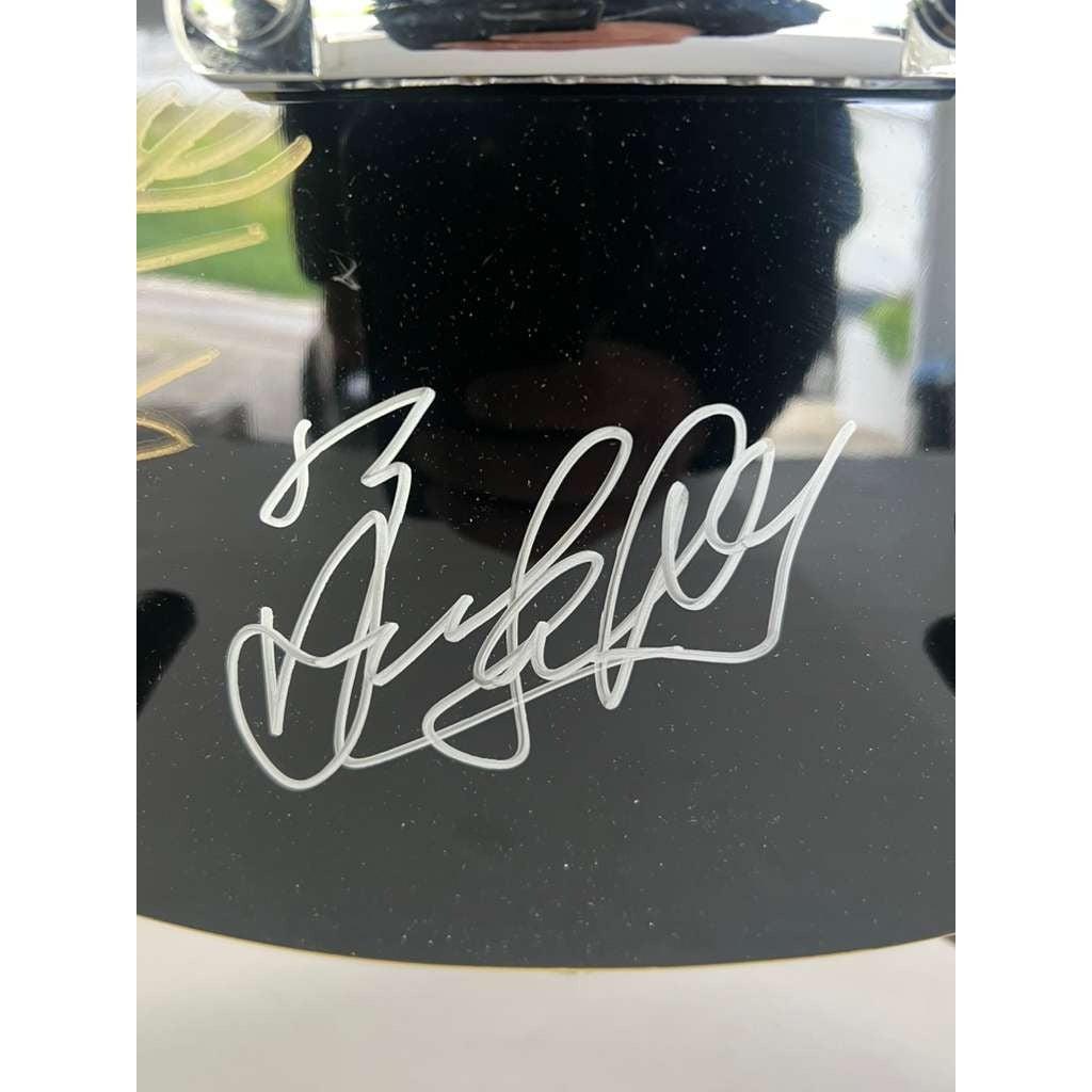 Depeche Mode Alan Wilder, Dave Gahan, Martin Gore, and Andrew Fletcher Black les paul electric guitar signed with proof