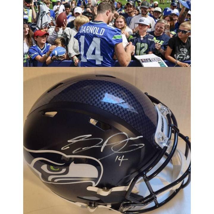 Sam Darnold Seattle Seahawks Riddell Speed pro model helmet signed with proof
