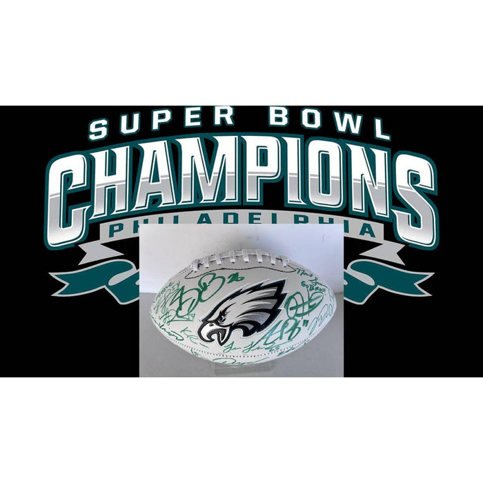 Philadelphia  Eagles 24-25 Super Bowl champs full size football signed with proof
