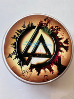Load image into Gallery viewer, Chester Bennington Linkin Park one-of-a-kind drumhead signed with proof
