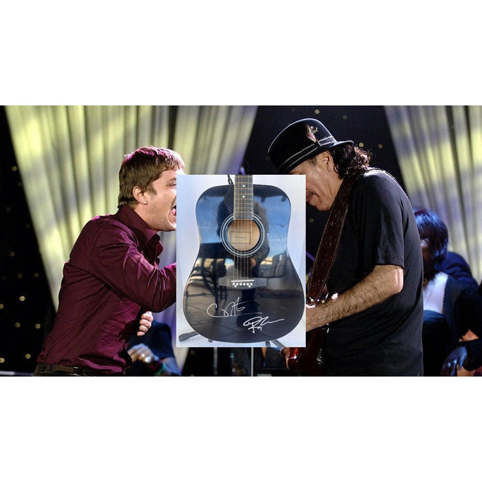 Carlos Santana and Rob Thomas "Super Natural" full size acoustic guitar signed with proof