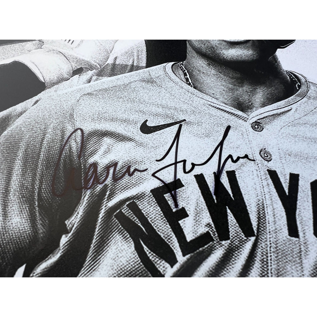 Shohei Ohtani Los Angeles Dodgers and Aaron Judge New York Yankees 16x20 photo signed with proof.