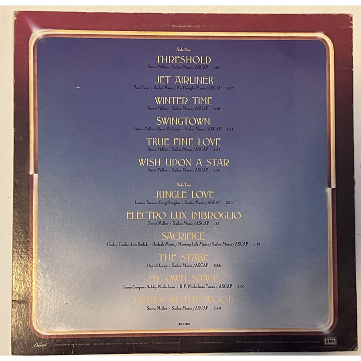 Steve Miller Band Book of Dreams original lp signed with proof..