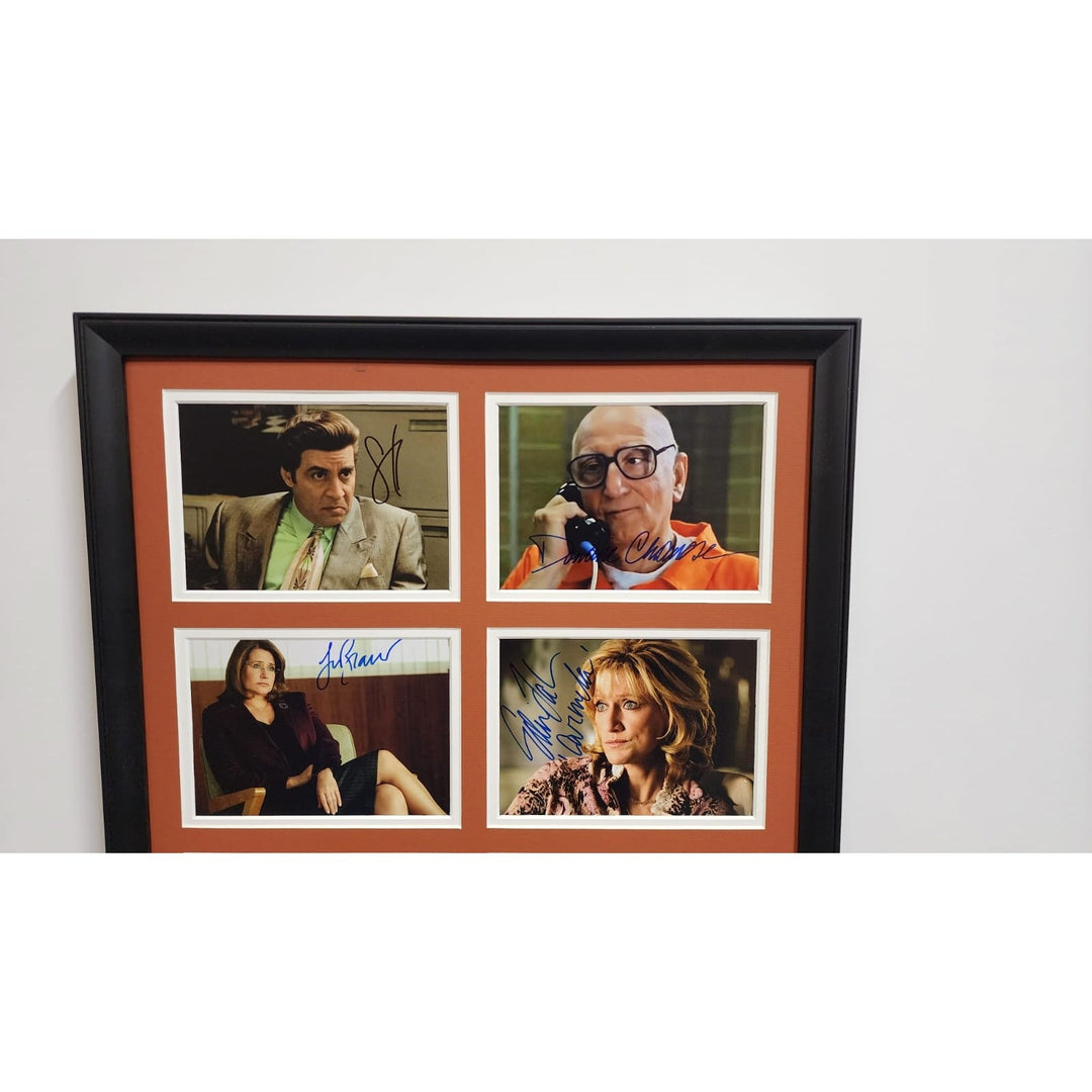Dominic Chianese  " Uncle Jun James Gandolfini "Tony Soprano" The Sopranos 5x7 photos with Museum quality frame 22x28 signed with proof Awesome Artifacts