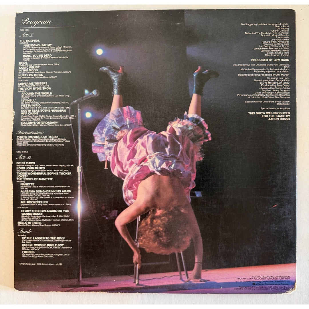 Bette Midler "Live at Last" original lp signed with proof