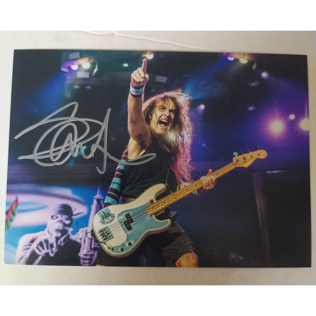 Steve Harris, Iron Maiden, 5x7, photo, signed, with proof