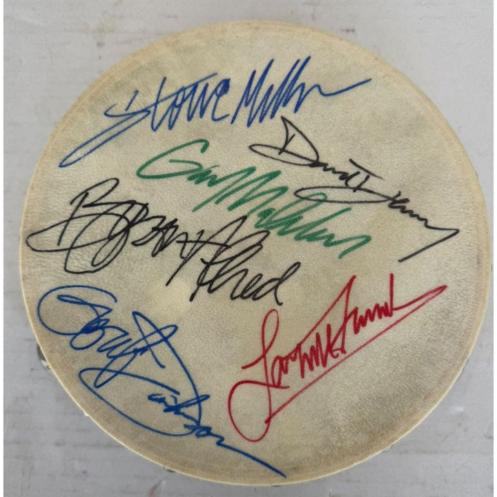 Steve Miller Band Tambourine 8" signed with proof.