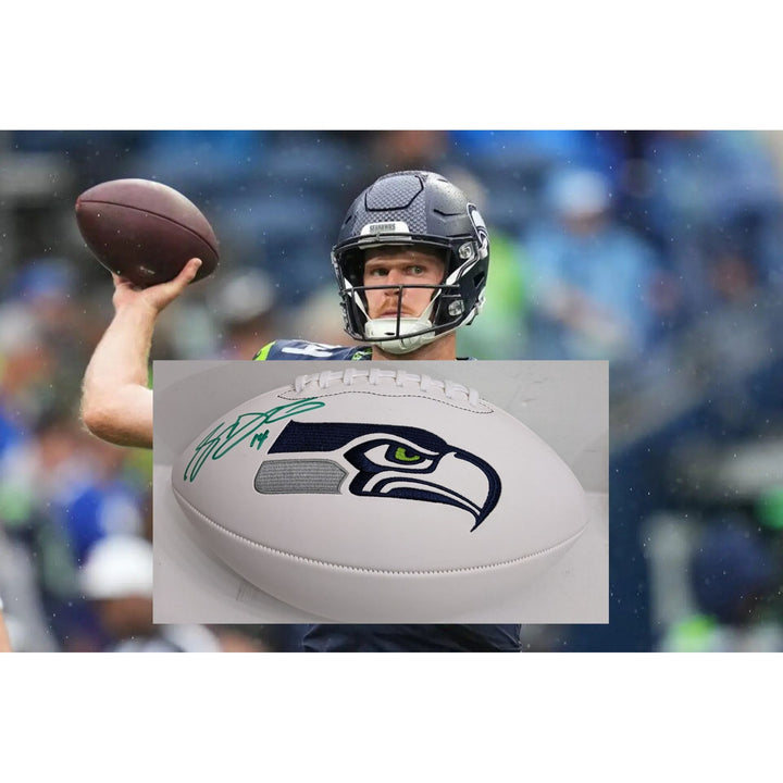 Seattle Seahawks Sam Darnold full size signed football with proof
